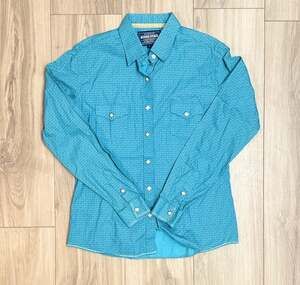 Rough Stock Men's Panhandle Slim Long Sleeve Snap Shirt - Teal Geo Print - S